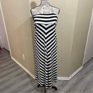 Cemi Ceri stripe strapless dress‎ OSFM
